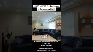 𝗙𝗼𝗿 𝗟𝗲𝗮𝘀𝗲🏠️ 21 Waratah Drive Dandenong North VIC 3175 🛏3 🛁1 🚗2✅ 𝗥𝗲𝗻𝘁:$𝟱𝟱𝟬/𝘄𝗲𝗲k #shorts #realestate