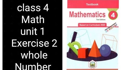 Class 4 Math | Unit 1 Exercise 2 Solution | KPK Textbook | Whole Numbers