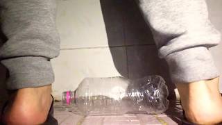 Crushing A Water Bottle With My Big Feet