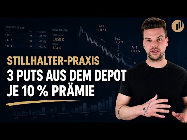 3 Cash Secured Puts: je 10% Prämie, so haben wir sie gehandelt