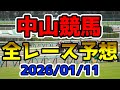 【中山競馬】2026/01/11全レース予想
