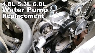 How To Replace Water Pump  Chevy Avalanche, GMC Sierra 4.8l 5.3l 6.0L