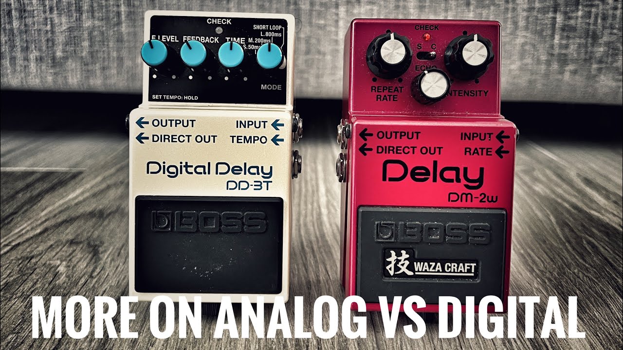 Boss DD-3T Digital Delay VS Waza Craft DM-2 Analog Delay - YouTube