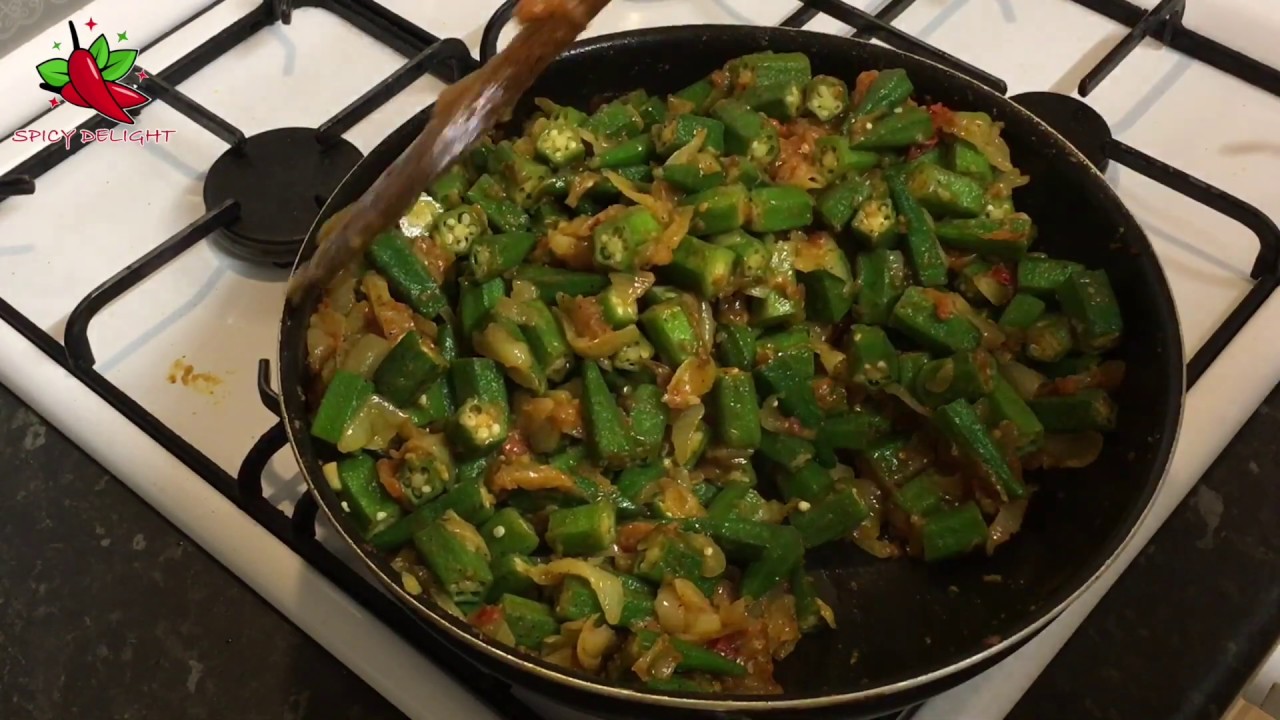 Simple and delicious bhindi/okra (Urdu/Hindi) Spicy delight YouTube