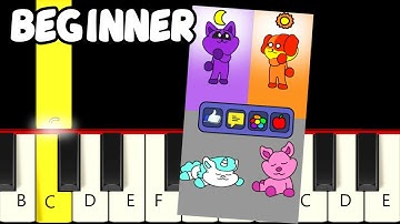 Smiling Critters Dance Challenge! (Poppy Playtime) - Fast and Slow (Easy) Piano Tutorial - Beginner