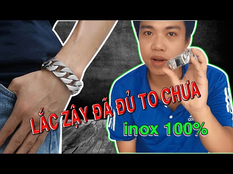 Video Cận cảnh vòng lắc tay nam inox loại to khủng | Review... - youtube