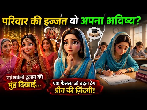 शादी के 3 दिन बाद था एग्जाम परिवार की इज्जत या अपना भविष्य?Heart-touching Hindi Kahani | hania voice
