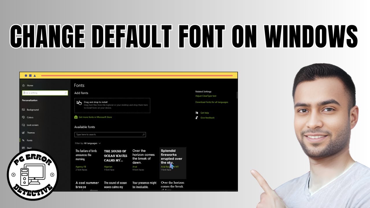 How to Change Default Font on Windows 10 | Customize Your PC's Look ...