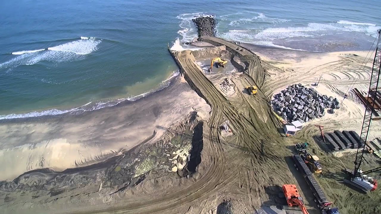 Ocean Lane, Deal, NJ beach construction. YouTube