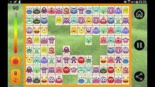 Connect: cute monsters and food.  Casual Android game from AppSoGreat.com screenshot 1