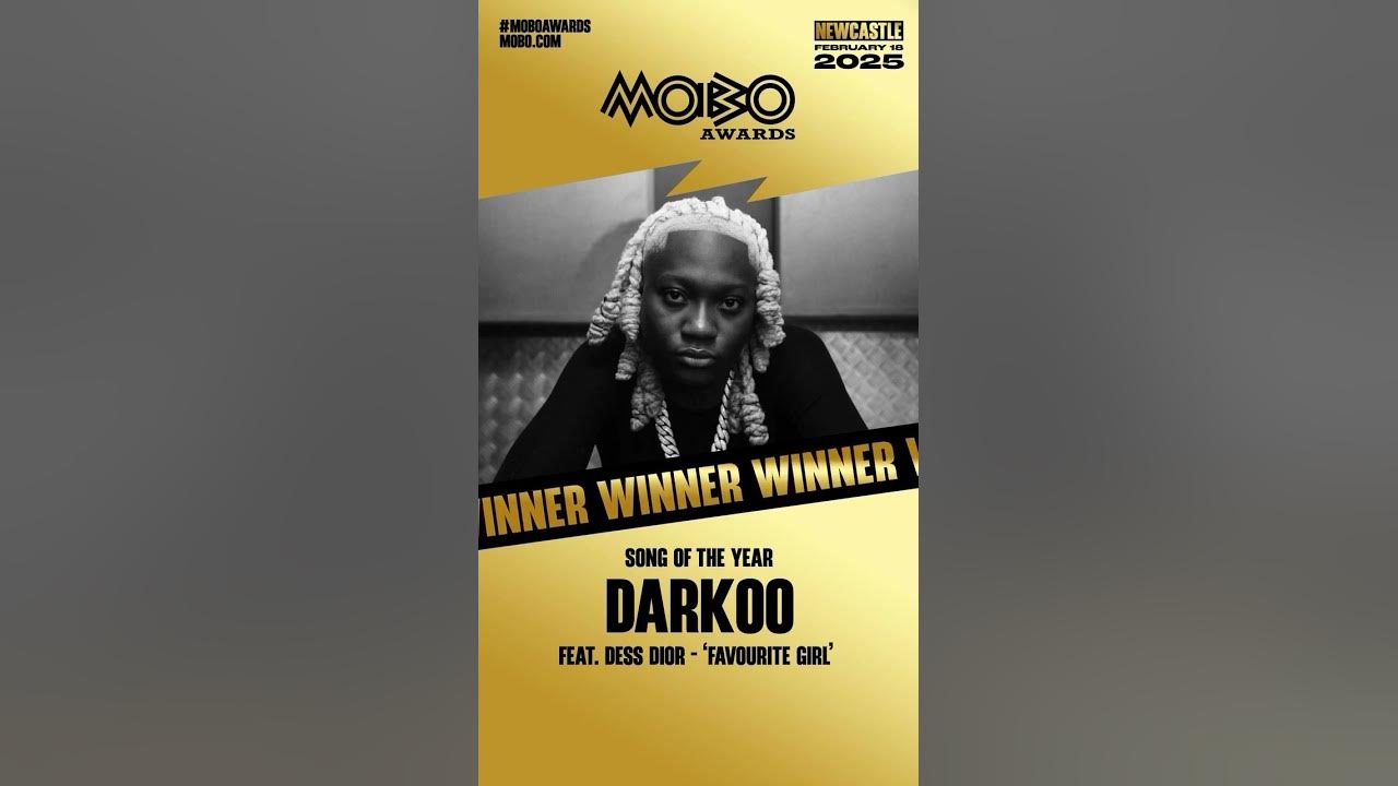 Darkoo wins Song of the Year at #moboawards ​2025