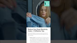 Dryer Wattage & Electricity Cost [8 Tips To Reduce Your Bills] #shorts