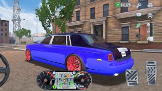 Blue Rolls Royce Ghost From Parking Zone-Taxi Sim 2022. screenshot 3