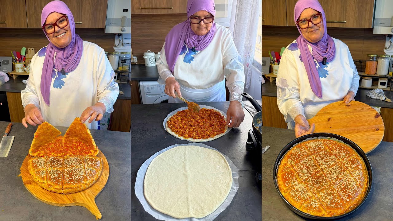 فطيرة محشوة بالدجاج سهلة و سريعة التحضير 