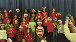 Olivia's first grade Christmas performance finale