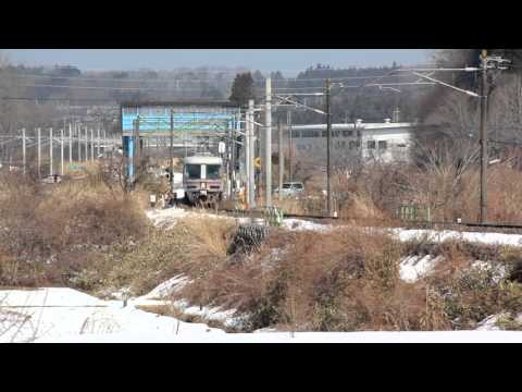 東北本線 白坂駅 ゆう 回送通過 2016.02.12