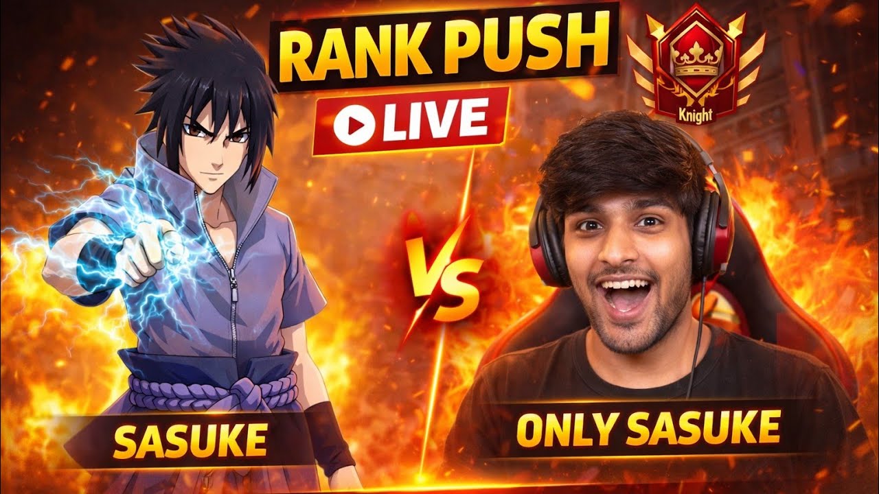 ᵒᶰˡʸSASUKE亗 is live!🔥 LIVE RANK PUSH WITH ONLY SASUKE 🔥Aaj ki live stream mein hum full #live