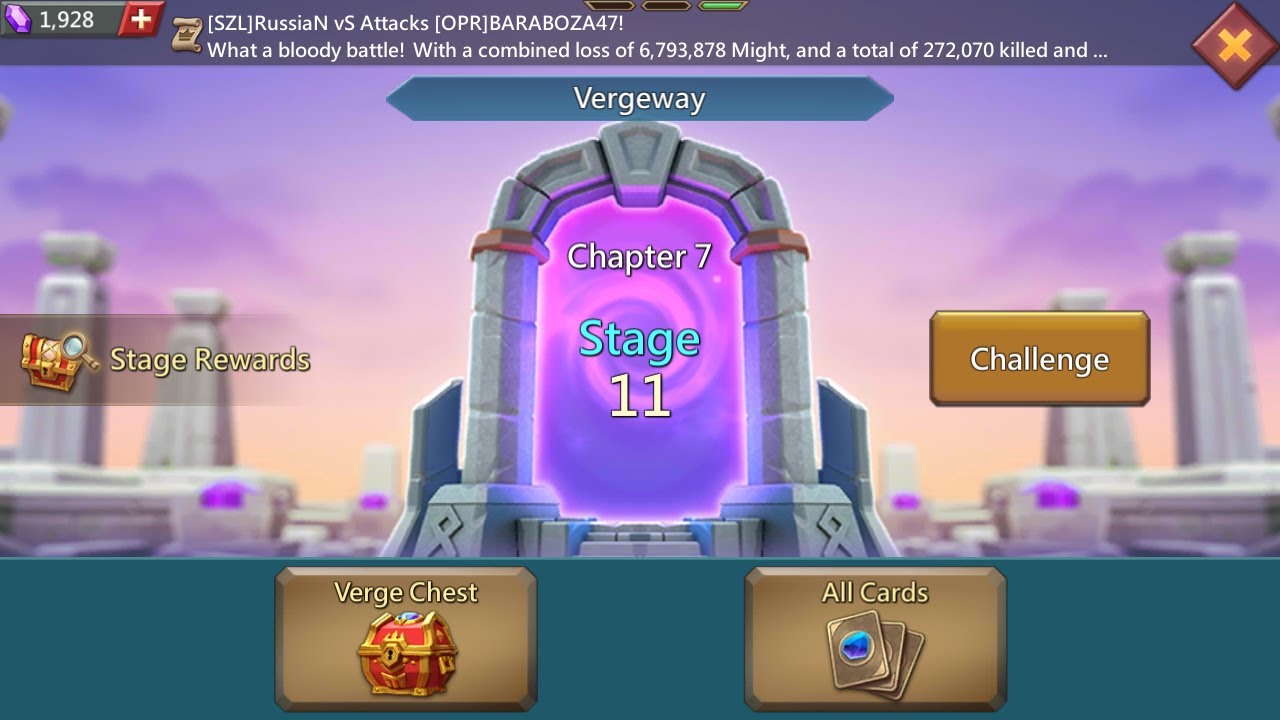Lords mobile Vergeway chapter 7 stage 11