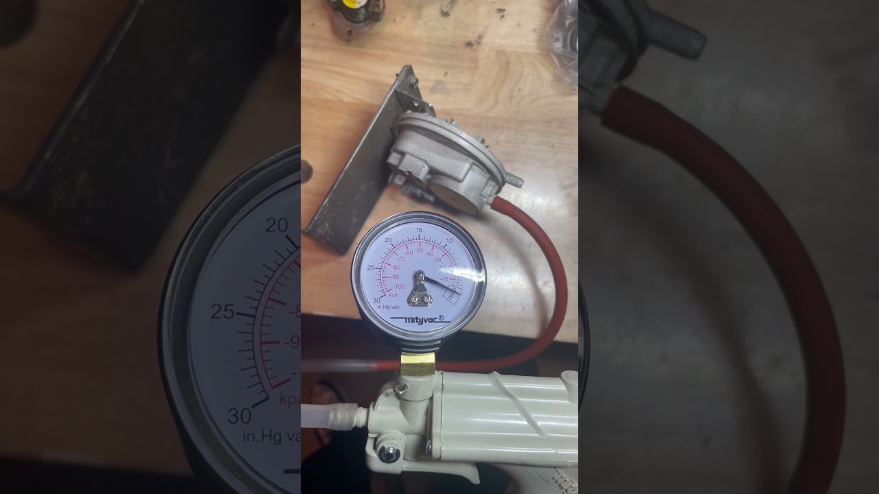 Testing a pellet stove vacuum pressure switch for a leaking bladder causing most switch failures