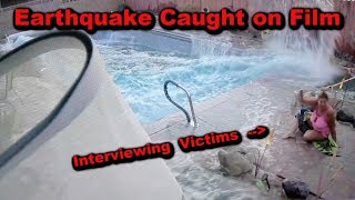 Earthquake caught on camera! interviewing victims (vlog 2)