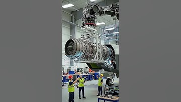 Robotic precision: Watch a jet engine #Robotics #FighterJet #Assembly #youtubeshorts #shorts