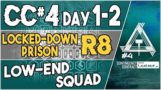 CC#4 Day 1/2 - Locked Down Prison Risk 8 | Low End Squad |【Arknights】