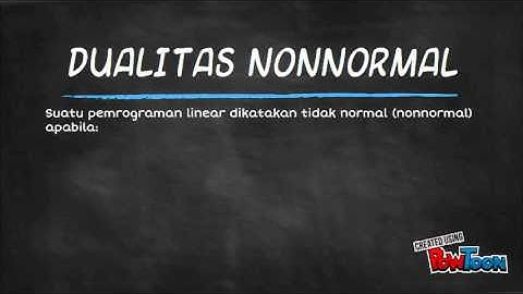 Dualitas dalam Pemrograman Linear