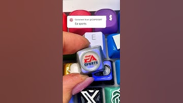 3D Printing E for EA Sports Logo! Then Drawing on my keyboard!@easportsfc #3dprinting #keyboard