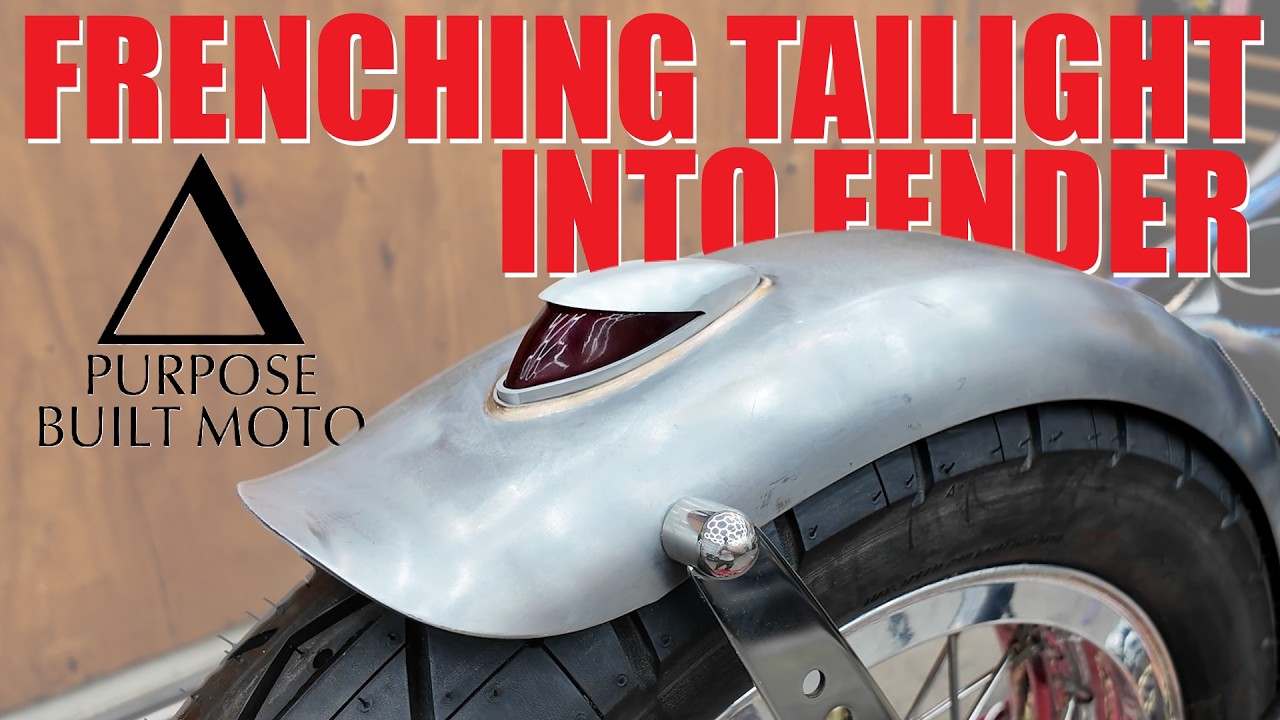 Крепление заднего фонаря к крылу - Специальный мотоциклетный задний фонарь - Переделка чоппера - ...