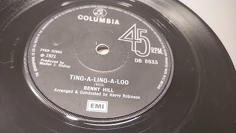 Ting-A-Ling-A-Loo ~ Benny Hill ~ 1971 Columbia 45rpm Vinyl ~ 1970s GEC Soundeck Music System A4022H
