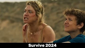 Samundar Achanak Sukh Gaya Aur Bhookhe Janwar Nikal Aa ( SURVIVE 2024 Movie explained in Hindi/Urdu