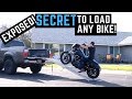How To Load, Unload & Tie Down ANY Motorcycle in Pickup Truck Alone Harley Goldwing Yamaha Honda