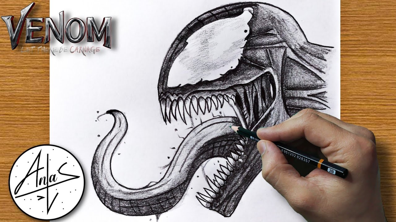 Drawing Venom (Tom Hardy) - Timelapse Drawing — Steemit