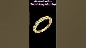 ||🔷How To Make Twist Ring🔷II #matrix9  #rhino3d   #Jewellery Cad Design  #tutorial  #3dmodeling