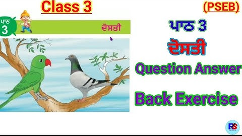 PSEB | Class 3 | Lesson 3 Dosti | ਦੋਸਤੀ ਕਵਿਤਾ | Punjabi |
