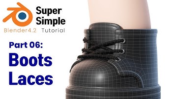 Blender Shoes Modeling Tutorial | 06 Boots Laces
