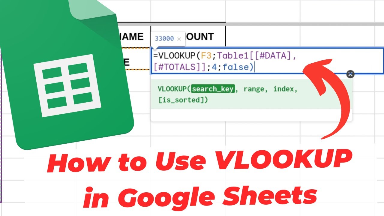 How to Use VLOOKUP in Google Sheets (Easy Tutorial) - YouTube