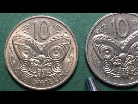 New Zealand 1967 One Shilling 10 Cents Coin - QEII - Maori - Decimalization Cents And Shilling Mix