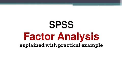 Factor Analysis I SPSS I Practical Example I English Subtitles