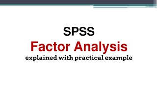 Factor Analysis I SPSS I Practical Example I English Subtitles