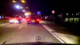 SchipholTaxi in Almere by night - Dashcam