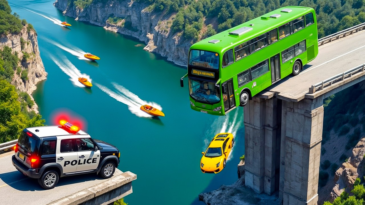 Cars vs COLLAPSE Broken Bridge #7 - BeamNG.drive Fails & Crashes 2026!