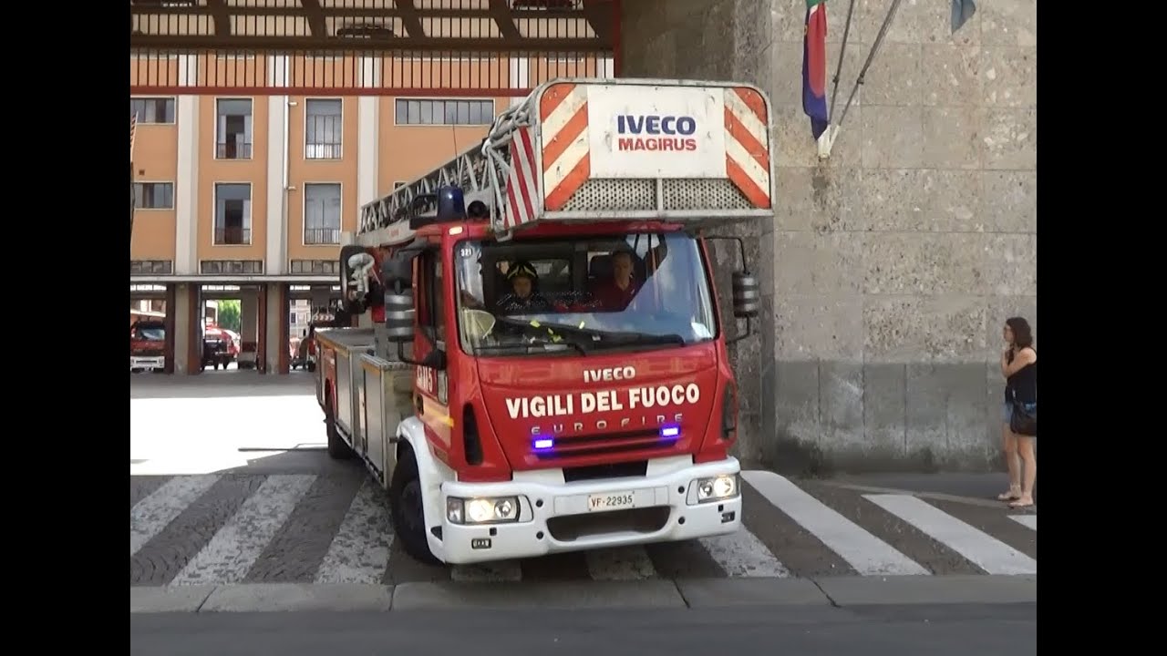 APS Actros + AS Eurofire + CS Vigili del Fuoco Milano Italian fire brigade in emergency. YouTube