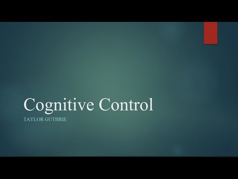 Cognitive Neuroscience of Cognitive Control