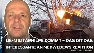 UKRAINE-KRIEG: Klirren im Kreml – Das ist das Interessante an Medwedews Reaktion auf US-Miltärhilfe