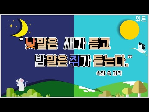 낮말은 새가 듣고 밤말은 쥐가 듣는다 - 속담속 과학