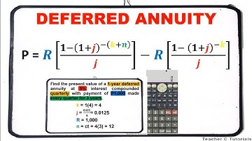 Solving Deferred Annuity - Grade 11 General Mathematics