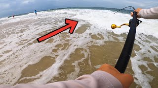 I Caught a 50LB Beach MONSTER! (Be CAREFUL)