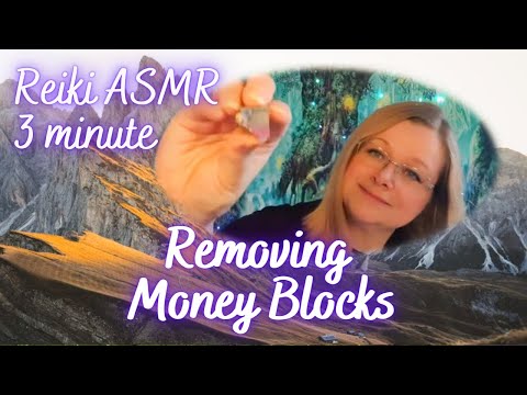3 Minute Reiki Asmr. Removing Money Blocks. Pyrite Crystal Healing