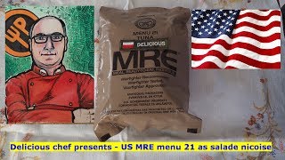 US MRE menu 21 - tuna - Delicious chef presents